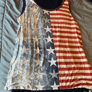 Vanilla sugar 1X Red white and blue tank top